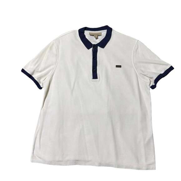 Burberry Other - Burberry London England Polo Shirt Size L White Navy Blue Pique